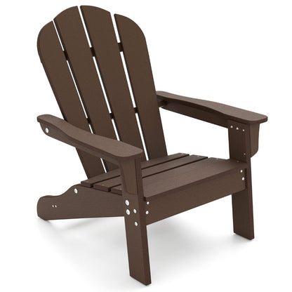 All-Weather HDPE Toddler Lawn Chair with Ergonomic Design-Brown