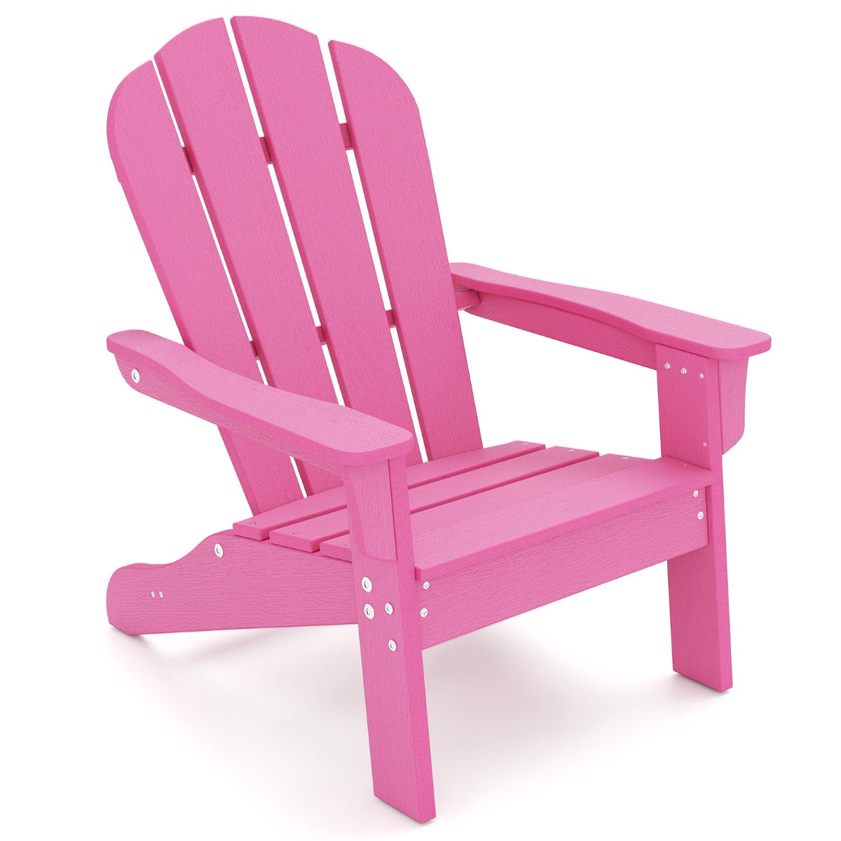 All-Weather HDPE Toddler Lawn Chair with Ergonomic Design-Pink
