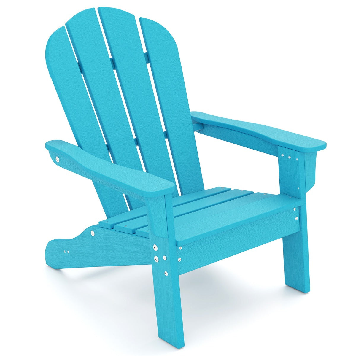All-Weather HDPE Toddler Lawn Chair with Ergonomic Design-Turquoise