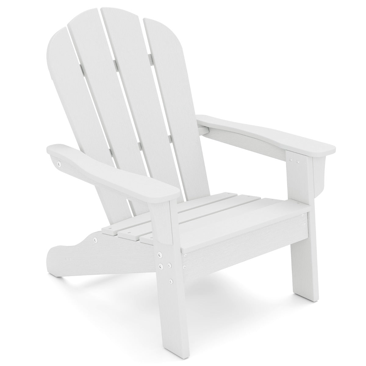 All-Weather HDPE Toddler Lawn Chair with Ergonomic Design-White