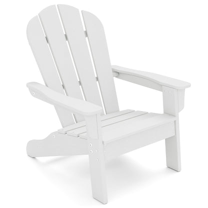 All-Weather HDPE Toddler Lawn Chair with Ergonomic Design-White