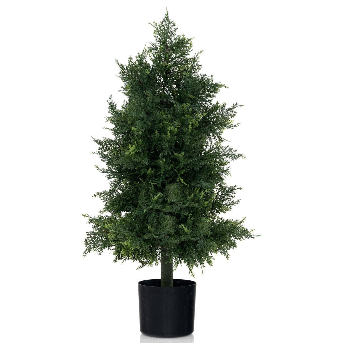 Artificial Cedar Topiary Tree Fake Pine Tree with Plastic Nursery Pot