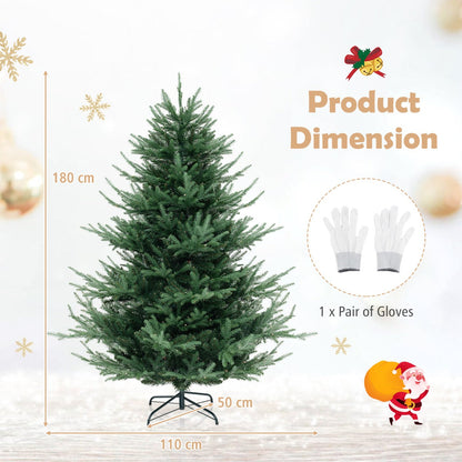 1.8M Artificial Christmas Tree with 778 Tips & 240 LED Lights, 8 Modes, Green