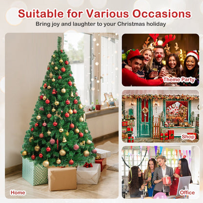 1.8M Artificial Christmas Tree Xmas Pine Tree with Solid Metal Legs