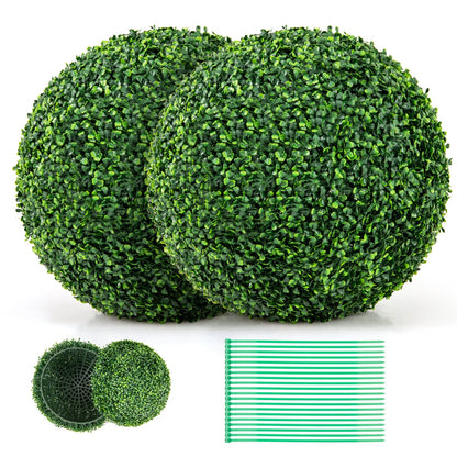 2 Pieces 39CM/50CM Artificial Decorative Plant Milan Grass Ball-M