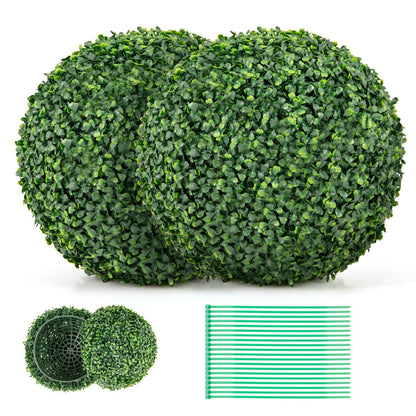 2 Pieces 39CM/50CM Artificial Decorative Plant Milan Grass Ball-S