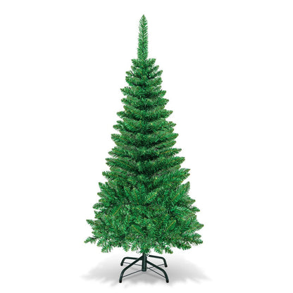 1.37m Pre-Lit Pencil Christmas Tree with 150 LED Lights and Metal Stand