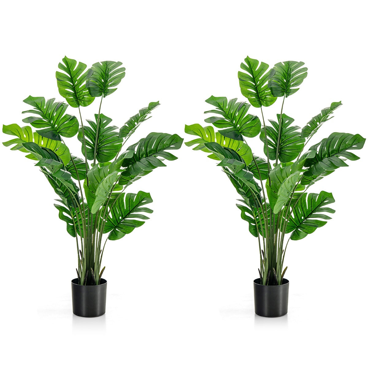1.5M Artificial Tree Faux Monstera Deliciosa Plant for Indoor Outdoor-2 Packs
