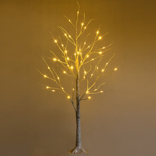 1.2M LED Twig Birch Tree with Warm Lights, Flexible Branches for Holidays