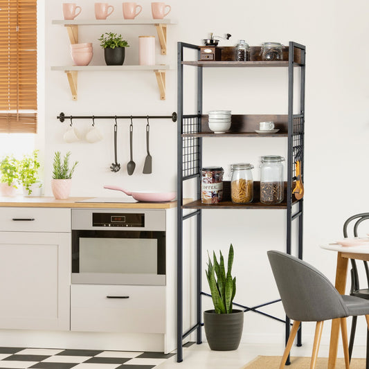 Costway 3-Tier Over-The-Toilet Storage Rack with Detachable Hooks