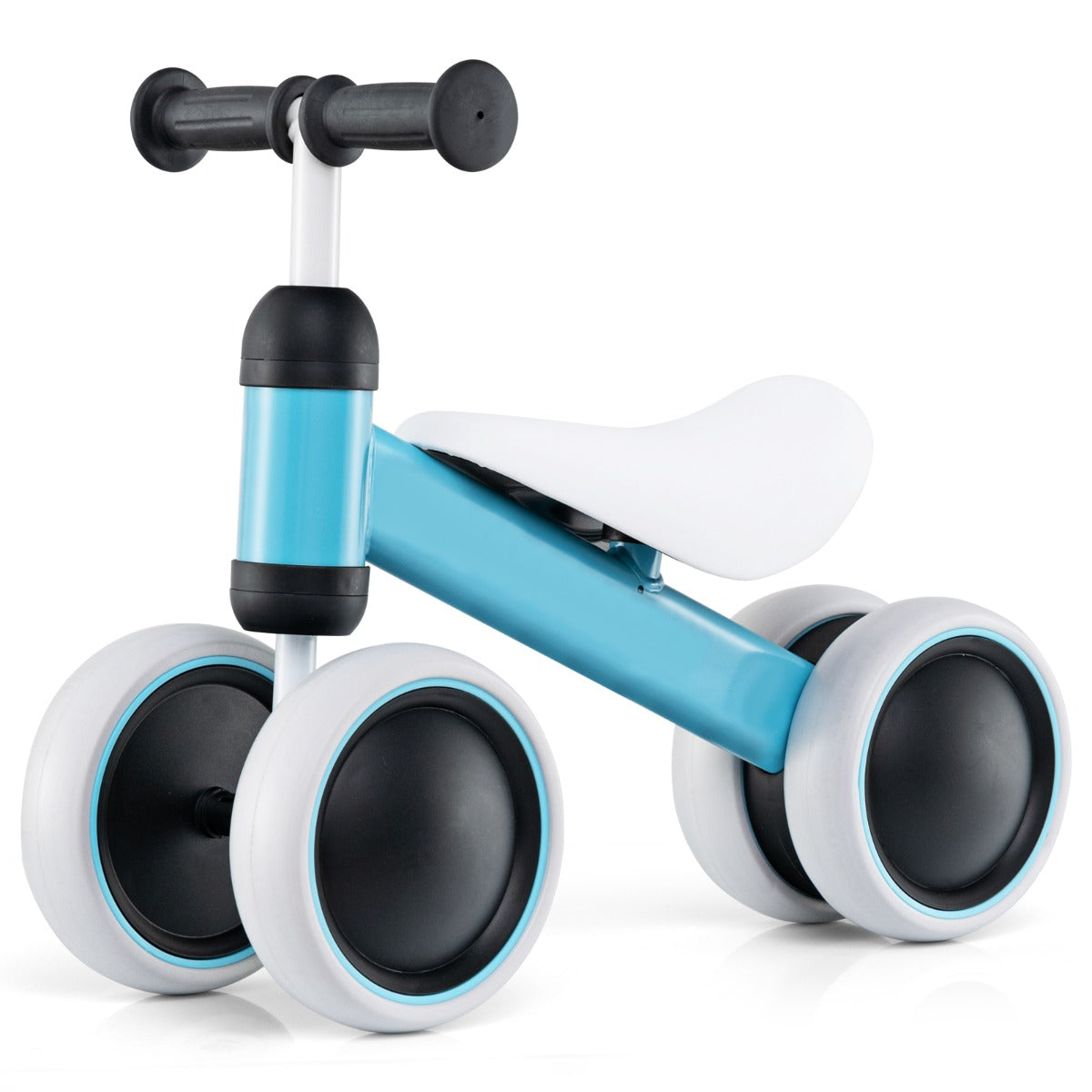 Baby Balance Training Bike with 4 Wheels for Infant-Blue