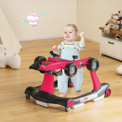 4-in-1 Baby Walker with Adjustable Height and Speed for Babies
