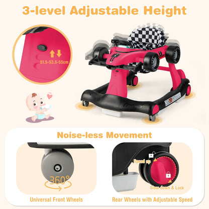 4-in-1 Baby Walker with Adjustable Height and Speed for Babies