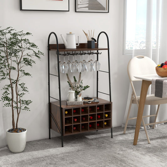 Costway Baker’s Rack with Detachable Wine Rack and Stemware Holder