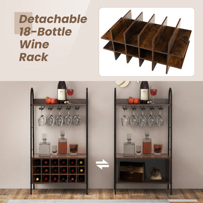 Versatile wine rack table suits kitchens, dining rooms, living rooms, bars and entertaining spaces