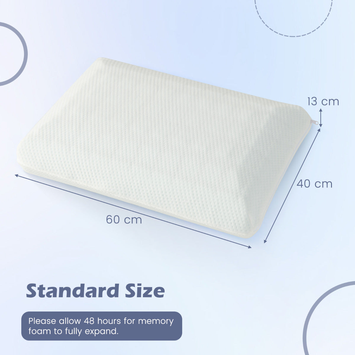 Costway Bamboo 3D Cutting Air Flow Refreshing Charcoal Memory Foam Pillow Set of 2