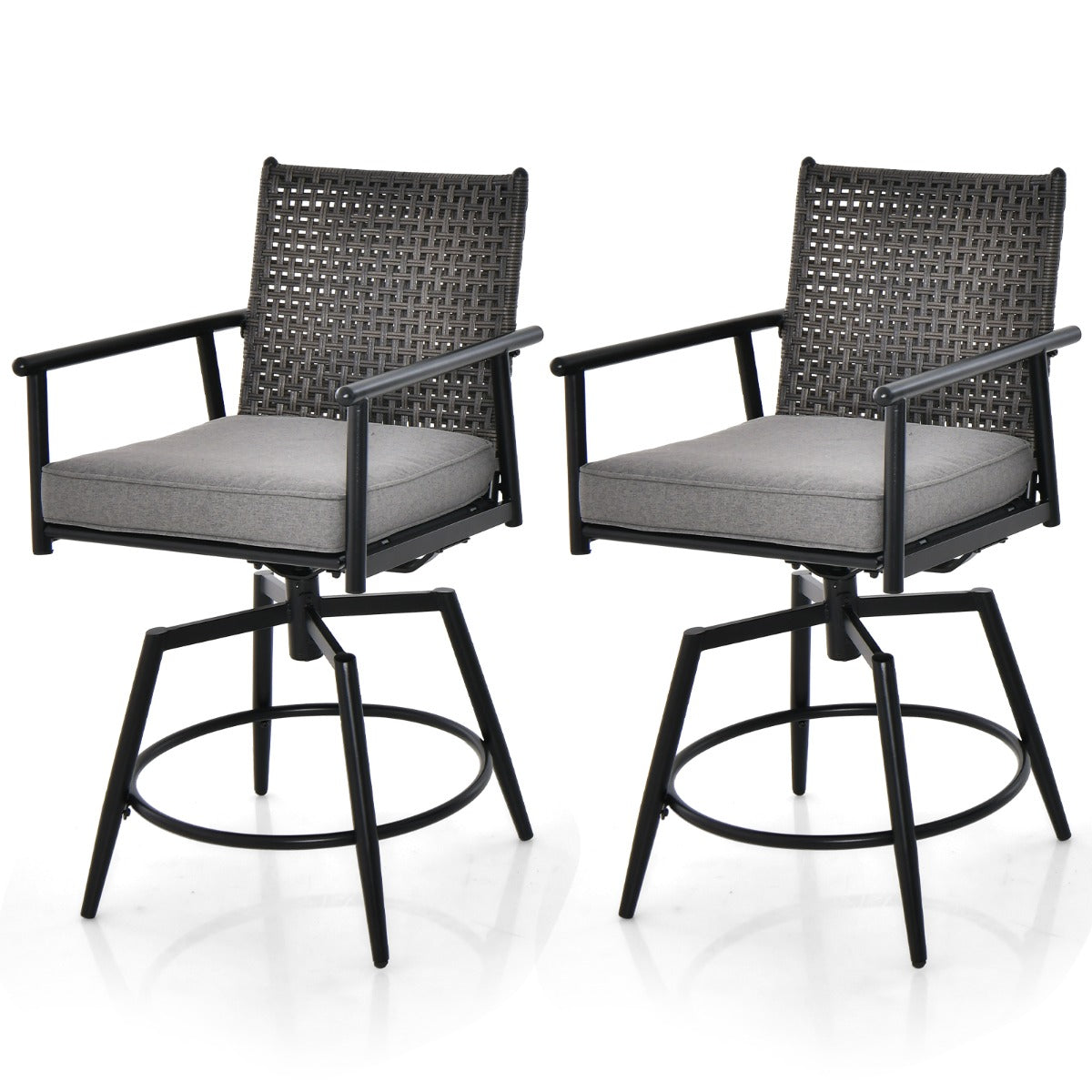 Painted metal frames support up to 150 kg per chair while resisting rust for dependable outdoor use