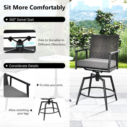 Detailed manual simplifies assembly so the two-chair patio bistro set is easy to prepare and enjoy