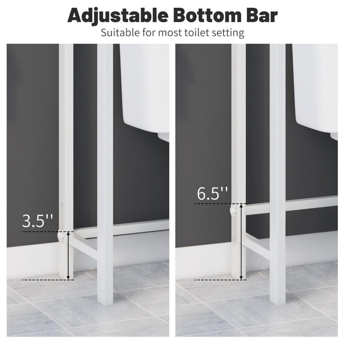 Three S hooks provide flexible hanging storage for bathroom accessories and personal care items
