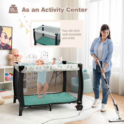3 in 1 Baby Portacot with Changing Table & Carry Bag