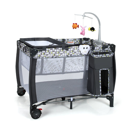 3 in 1 Baby Portacot with Bassinet & Changing Table