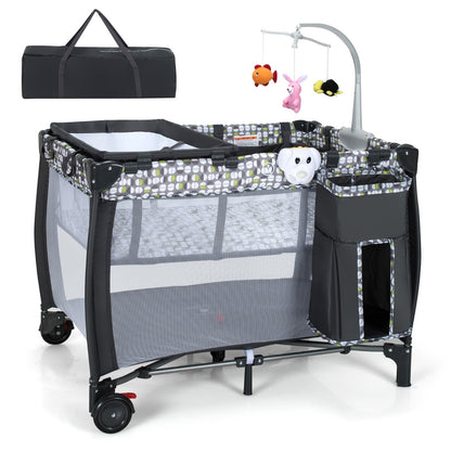 3 in 1 Baby Portacot with Bassinet & Changing Table