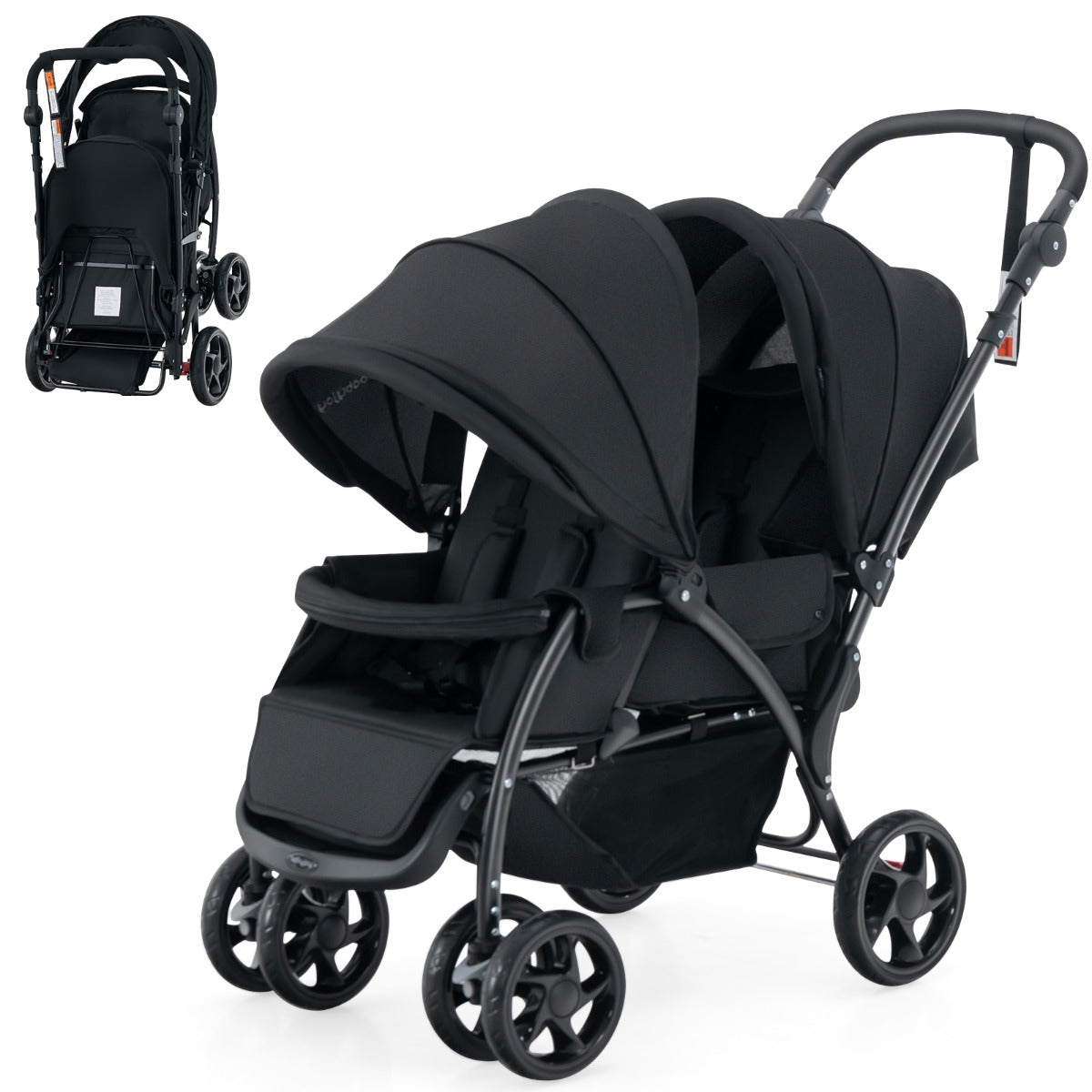 Lockable universal front wheels provide flexible steering for boardwalks, cement and brick roads