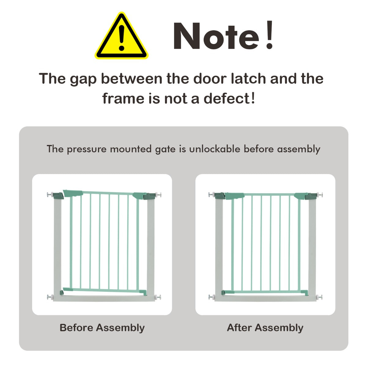 Costway Auto-Close Baby Gate with Pressure Mounting Installation for Stairs & Doorway