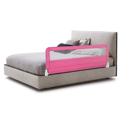 150CM Foldable Bed Rail Guard with Removable Cover for Toddlers-Pink