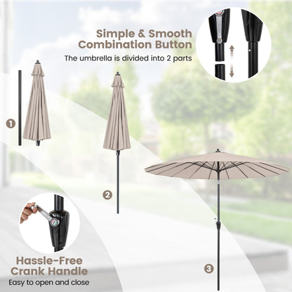 Weighted base recommended for improved wind protection; umbrella stand is not included