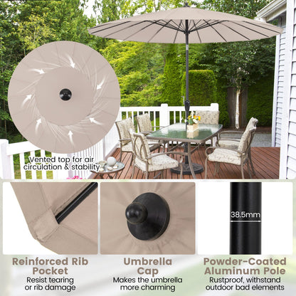 Fade-resistant 180G polyester canopy helps protect against sunlight and light drizzle