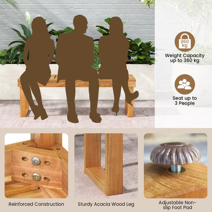 Easy-to-assemble wooden bench includes complete accessories and an understandable installation guide