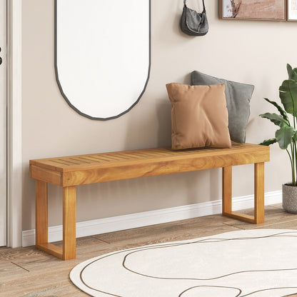 Versatile outdoor bench works as patio seating, a hallway footstool, or a garden park bench