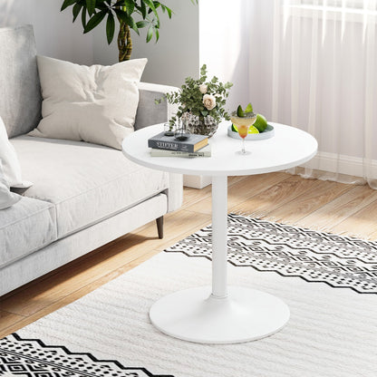 101-56 cm Round Bistro Cocktail Tall Coffee Table High Top Pub Table-White-1 Piece