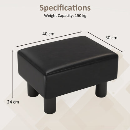 PU Leather Footrest with Storage for Living Room Bedroom