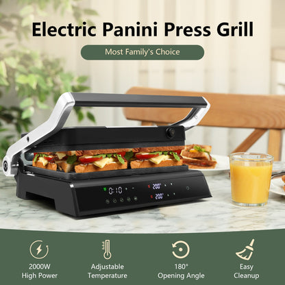 Independent temperature controls adjust upper and lower plates from 90 to 230 degrees Celsius