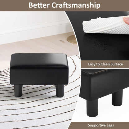 PU Leather Footrest with Storage for Living Room Bedroom