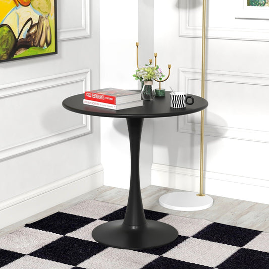 Costway 80cm Round Dining Table with Anti-Slip PP Ring