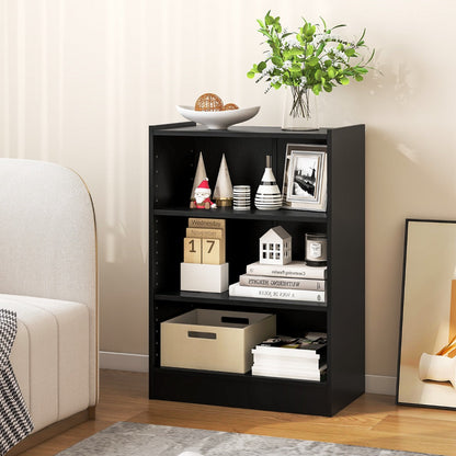 Sturdy engineered wood bookshelf supports up to 85 kg across its storage surfaces