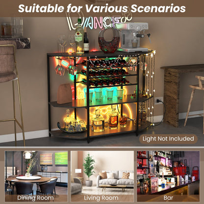 Built-in two AC outlets and two USB ports power coffee machines, phones and kitchen devices