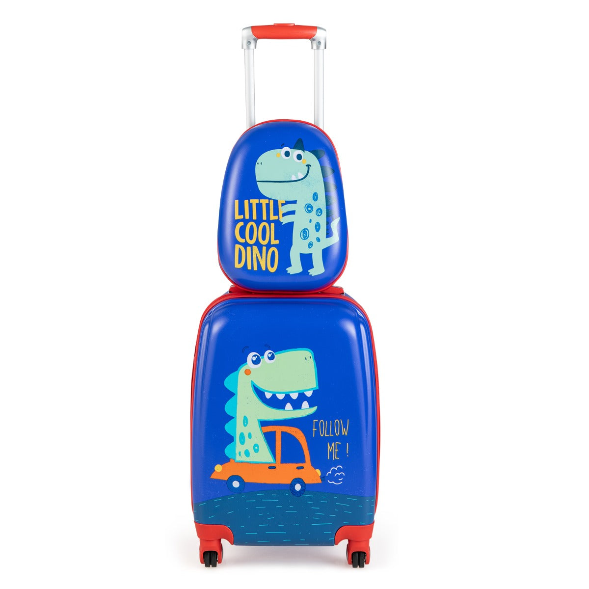 Hardside Rolling Suitcase with Spinner Wheels &amp; Retractable Handle-Blue