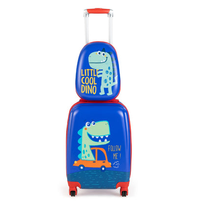 Hardside Rolling Suitcase with Spinner Wheels &amp; Retractable Handle-Blue