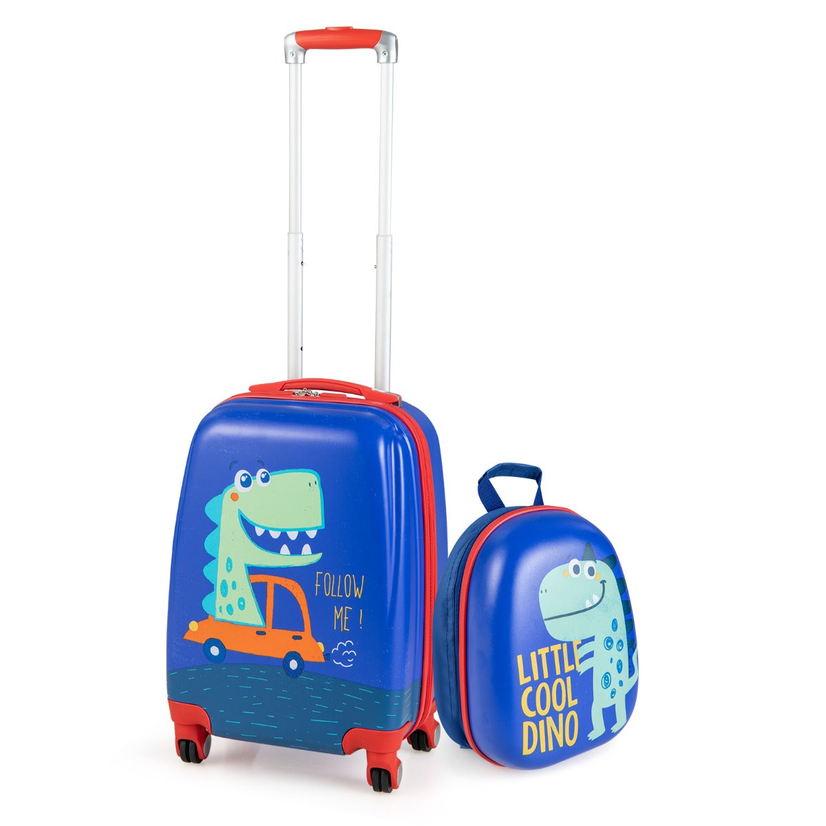 Hardside Rolling Suitcase with Spinner Wheels &amp; Retractable Handle-Blue