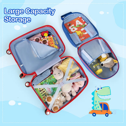 Hardside Rolling Suitcase with Spinner Wheels &amp; Retractable Handle-Blue