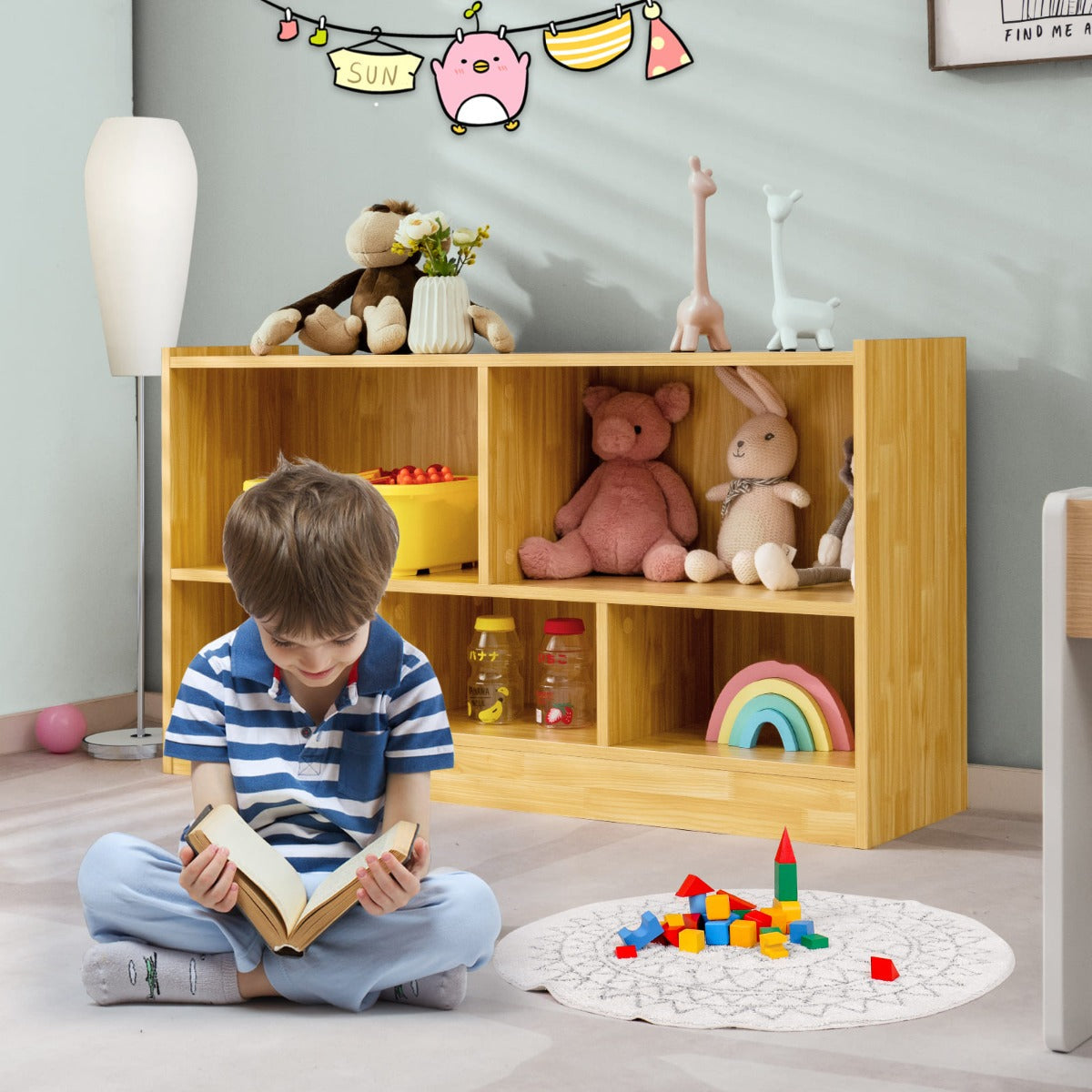 Rounded corners and smooth edges help create a safer storage solution for children