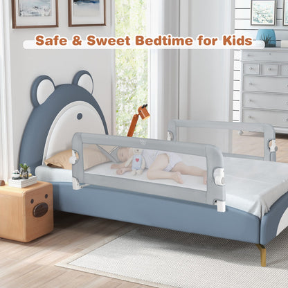 Toddler Bed Rail Guard with Adjustable Safety Strap for Baby