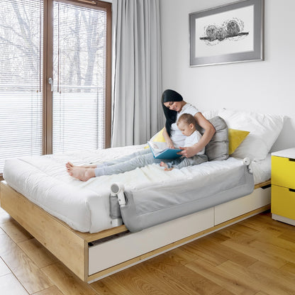 Toddler Bed Rail Guard with Adjustable Safety Strap for Baby