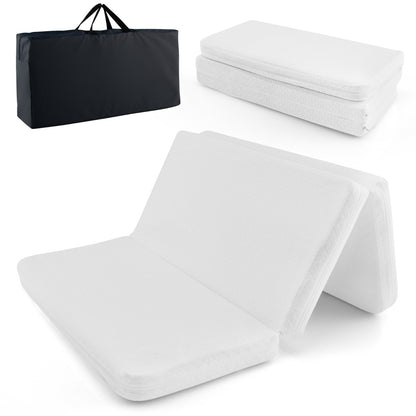 Costway Tri-fold Baby Foam Mattress with Carrying Bag for Travel