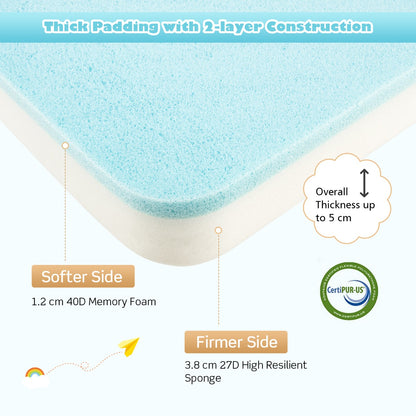 Costway Tri-fold Baby Foam Mattress with Carrying Bag for Travel