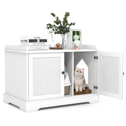 Cat Litter Box Enclosure with Cat Scratching Pad for Pet